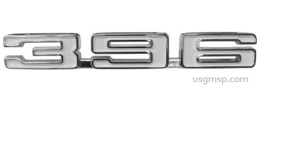 Emblem: "396" fender 69-74 era (ea)